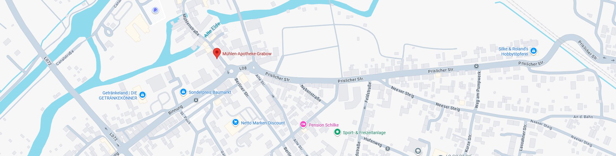 Mühlen-Apotheke-Grabow in Google Maps